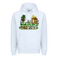 White St. Patrick's cat who needs luck when you are this Premium Hoodie - CowGirlArtShop