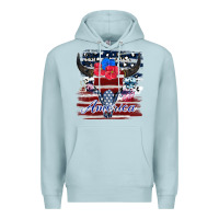 Blue Mist bull skull america Premium Hoodie - JahusDesignShop