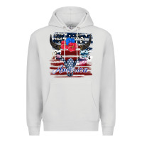 Dove Grey bull skull america Premium Hoodie - JahusDesignShop