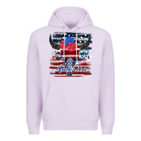 Lilac bull skull america Premium Hoodie - JahusDesignShop