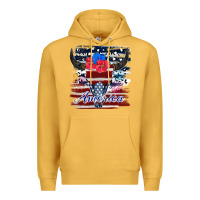 Mustard bull skull america Premium Hoodie - JahusDesignShop
