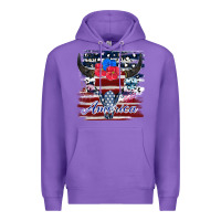 Purple bull skull america Premium Hoodie - JahusDesignShop