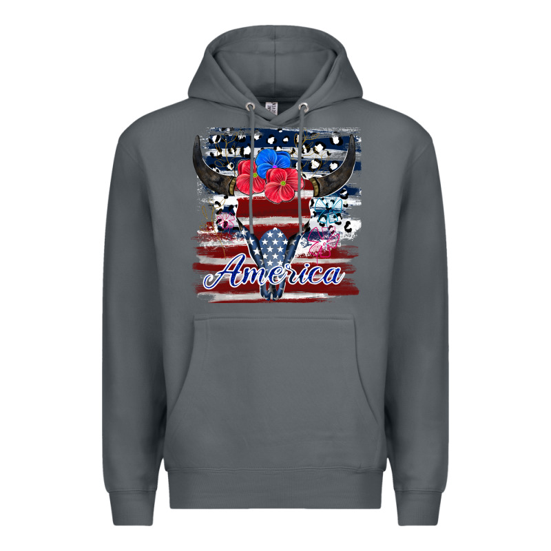 Bull Skull America Premium Hoodie by JahusDesignShop | Teevron