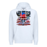 White bull skull america Premium Hoodie - JahusDesignShop