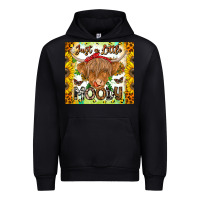 Black Just A Little Moody Urban Hoodie - CowhideDigitalArt