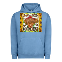 Pigment Pebble Blue Just A Little Moody Urban Hoodie - CowhideDigitalArt