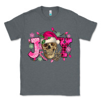 Charcoal Heather Pink Christmas Joy skeleton Classic Tee - NancyCooperArtShop