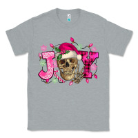Heather Grey Pink Christmas Joy skeleton Classic Tee - NancyCooperArtShop