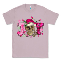 Lilac Pink Christmas Joy skeleton Classic Tee - NancyCooperArtShop