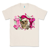 Pink Christmas Joy Skeleton Classic Tee | Teevron