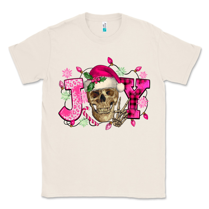 Pink Christmas Joy Skeleton Classic Tee by NancyCooperArtShop | Teevron