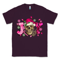 Plum Pink Christmas Joy skeleton Classic Tee - NancyCooperArtShop