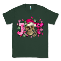 Sports Green Pink Christmas Joy skeleton Classic Tee - NancyCooperArtShop