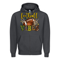 Smoke Football vibes yellow and green team color Zipper Hoodie - HowdyJamesFarm