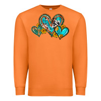 Carrot western leopard turquoise cowhide hearts olivia Premium Sweatshirt - OliviaCreatesArt