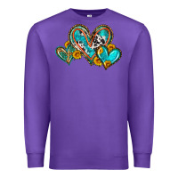 Purple western leopard turquoise cowhide hearts olivia Premium Sweatshirt - OliviaCreatesArt