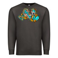 Smoke western leopard turquoise cowhide hearts olivia Premium Sweatshirt - OliviaCreatesArt