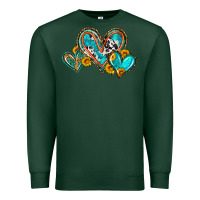 Sports Green western leopard turquoise cowhide hearts olivia Premium Sweatshirt - OliviaCreatesArt