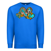 True Royal western leopard turquoise cowhide hearts olivia Premium Sweatshirt - OliviaCreatesArt