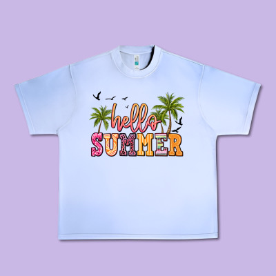 Hello Summer Urban Heavy Tee Designed By Jahusdesignshop
