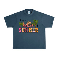 Midnight Navy hello summer Urban Heavy Tee - JahusDesignShop