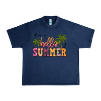 Navy hello summer Urban Heavy Tee - JahusDesignShop
