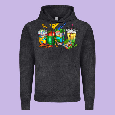 Teacher Coffee Cups Vintage Hoodie Designed By Nancycooperartshop