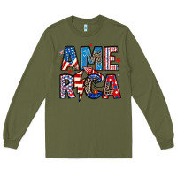 Army Green america 4th of july Long Sleeve Tee - Artiststas