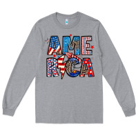 Heather Grey america 4th of july Long Sleeve Tee - Artiststas