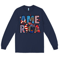 Navy america 4th of july Long Sleeve Tee - Artiststas