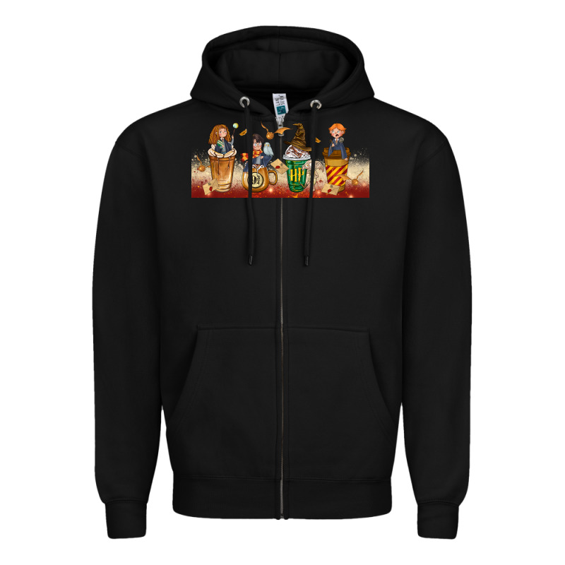 Wizards Coffee Cups Zipper Hoodie by TumblerDesignByShophia | Teevron
