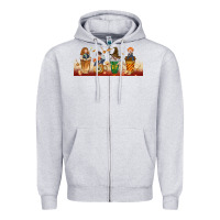 Heather Grey wizards coffee cups Zipper Hoodie - TumblerDesignByShophia