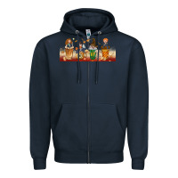 Navy wizards coffee cups Zipper Hoodie - TumblerDesignByShophia