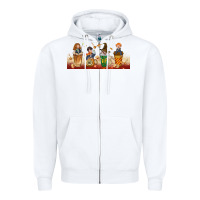 White wizards coffee cups Zipper Hoodie - TumblerDesignByShophia