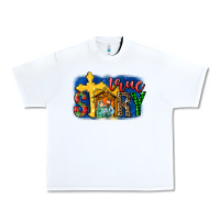 White True Story Holy Family Urban Heavy Tee - MaliasSmallBusiness