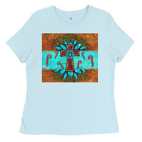 Baby Blue christmas cross gemstone Ladies Tee - AdoDesignShop
