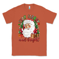 Copper Stay Merry and bright Christmas with santa Classic Tee - NancyCooperArtShop