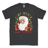 Smoke Stay Merry and bright Christmas with santa Classic Tee - NancyCooperArtShop