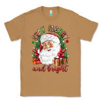 Toasted Coconut Stay Merry and bright Christmas with santa Classic Tee - NancyCooperArtShop