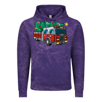 Cloud Purple christmas fire truck Vintage Hoodie - MaliasSmallBusiness