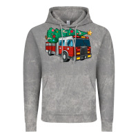 Cloud Rock christmas fire truck Vintage Hoodie - MaliasSmallBusiness