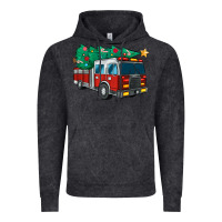 Vintage Black christmas fire truck Vintage Hoodie - MaliasSmallBusiness