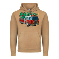 Vintage Camel christmas fire truck Vintage Hoodie - MaliasSmallBusiness