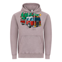 Vintage Zinc christmas fire truck Vintage Hoodie - MaliasSmallBusiness