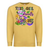 Antique Gold this girl needs a drink Premium Sweatshirt - OliviaCreatesArt