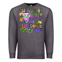 Charcoal Heather this girl needs a drink Premium Sweatshirt - OliviaCreatesArt