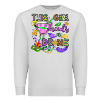 Dove Grey this girl needs a drink Premium Sweatshirt - OliviaCreatesArt