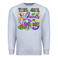 Heather Grey this girl needs a drink Premium Sweatshirt - OliviaCreatesArt