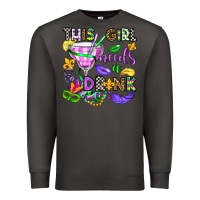 Smoke this girl needs a drink Premium Sweatshirt - OliviaCreatesArt