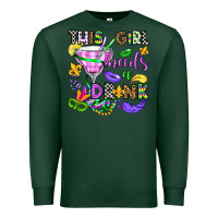 Sports Green this girl needs a drink Premium Sweatshirt - OliviaCreatesArt